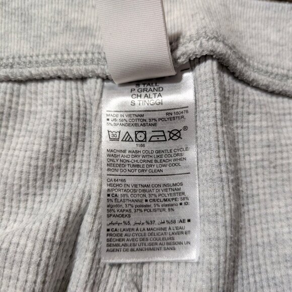 Old Navy waffle pajama PJ leggings light grey size small tall - Picture 7 of 11